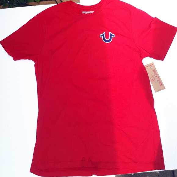 True Religion BuddhaMan T-Shirt Ruby Red LARGE - Picture 4 of 8